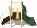 Freestanding double bedway slide