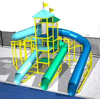 water park slide structure