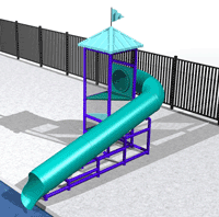 curved water slide