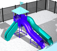 double pool slide