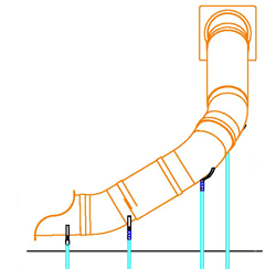 curved tube slide drawing