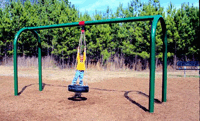 arched tire swing set frame