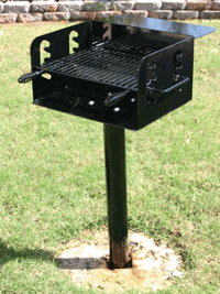 pedestal campfire grill