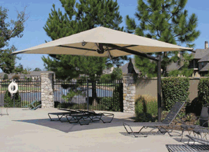 square shade structure