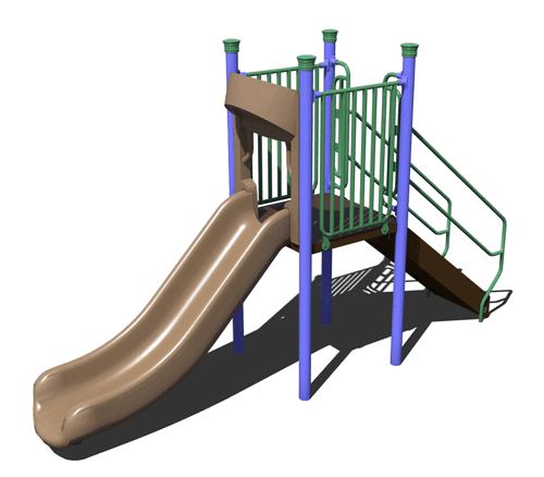 straight slide playground structure